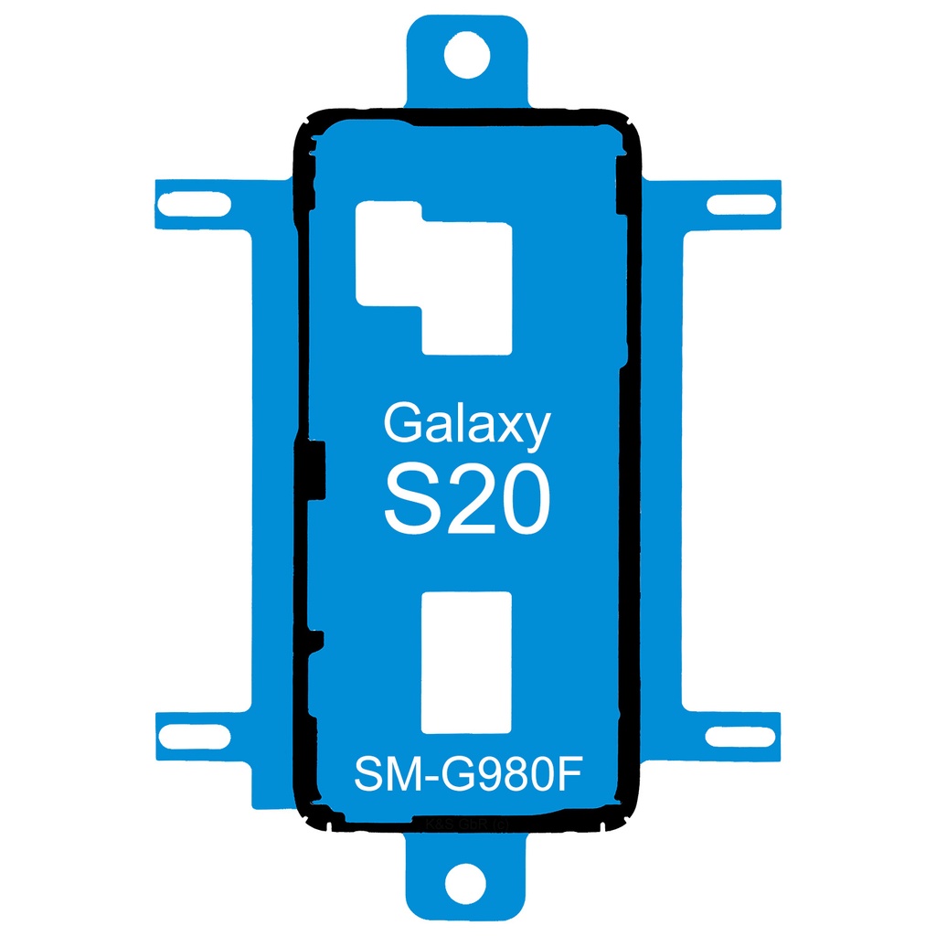 Samsung Galaxy S20 SM-G980F Rahmen Kleber Klebepad Adhesive Wasser Dichtung Kleberahmen Rahmenkleber