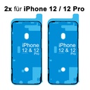 2x iPhone 12 / 12 Pro Rahmen Display LCD Kleber Klebepad Adhesive Wasser Dichtung Kleberahmen Rahmenkleber Schwarz