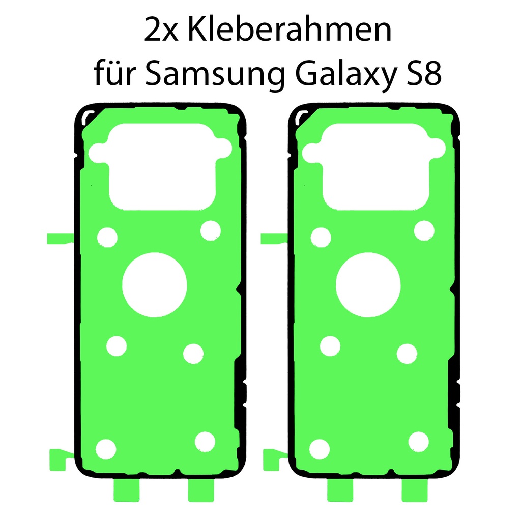2x Samsung Galaxy S8 Rahmen Display Kleber Klebepad Adhesive Wasser Dichtung Kleberahmen Rahmenkleber