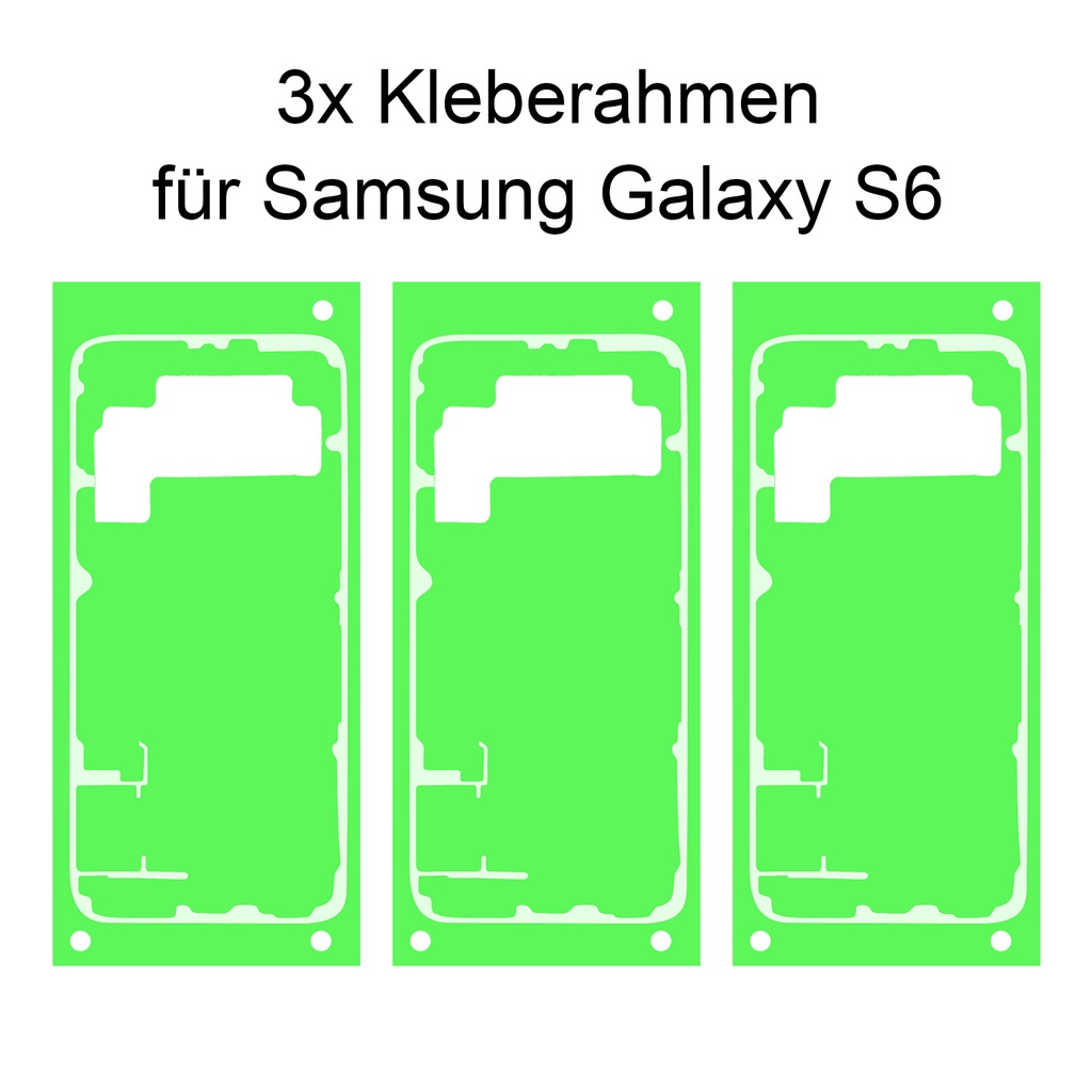 3x Samsung Galaxy S6 Rahmen Display Kleber Klebepad Adhesive Wasser Dichtung Kleberahmen Rahmenkleber
