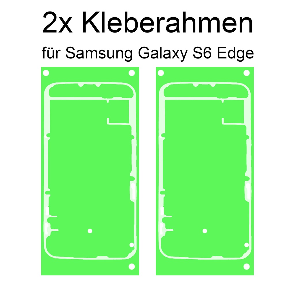 2x Samsung Galaxy S6 Edge Rahmen Display Kleber Klebepad Adhesive Wasser Dichtung Kleberahmen Rahmenkleber