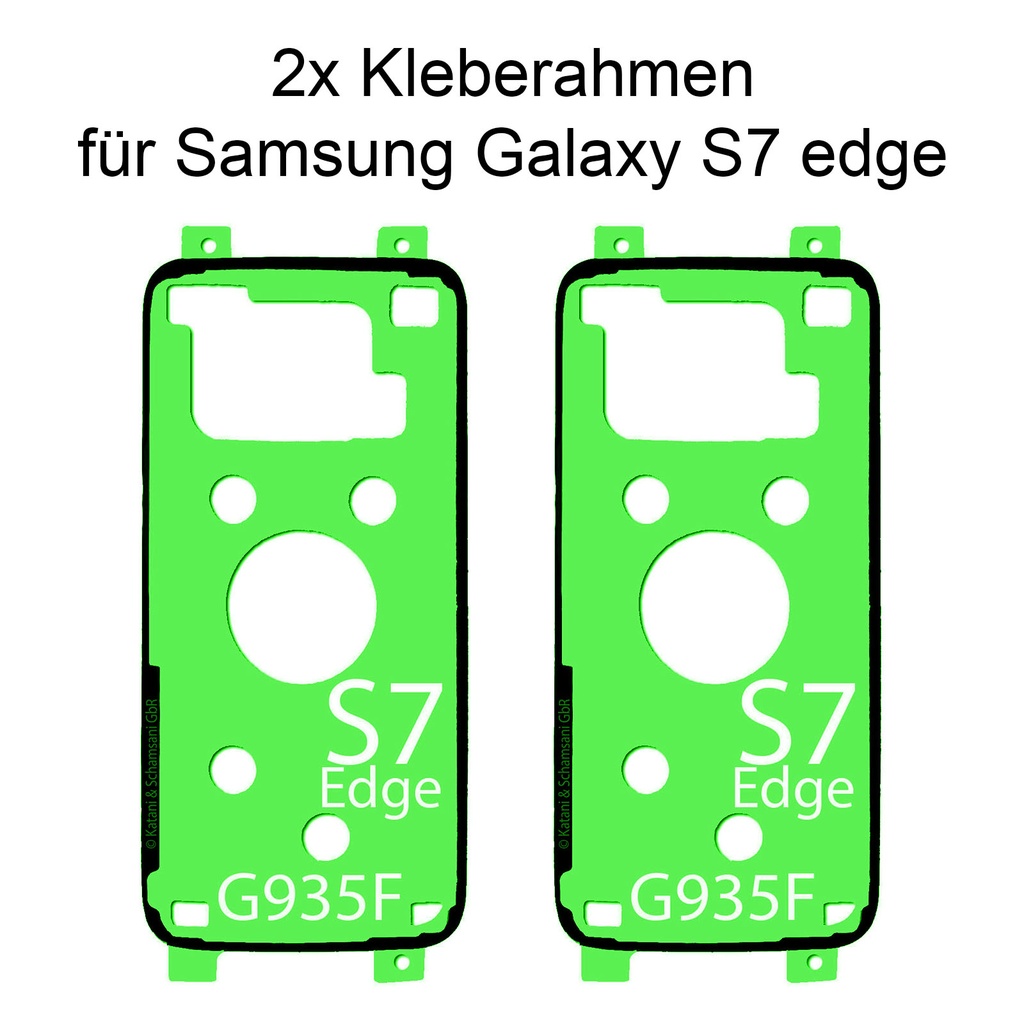 2x Samsung Galaxy S7 edge SM-G935 Rahmen Kleber Klebepad Adhesive Wasser Dichtung Kleberahmen Rahmenkleber