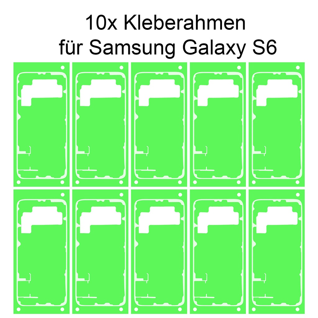 10x Samsung Galaxy S6 Rahmen Display Kleber Klebepad Adhesive Wasser Dichtung Kleberahmen Rahmenkleber