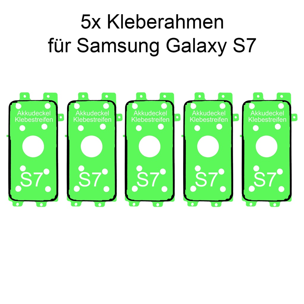 5x Samsung Galaxy S7 Rahmen Kleber Klebepad Adhesive Kleberahmen Rahmenkleber
