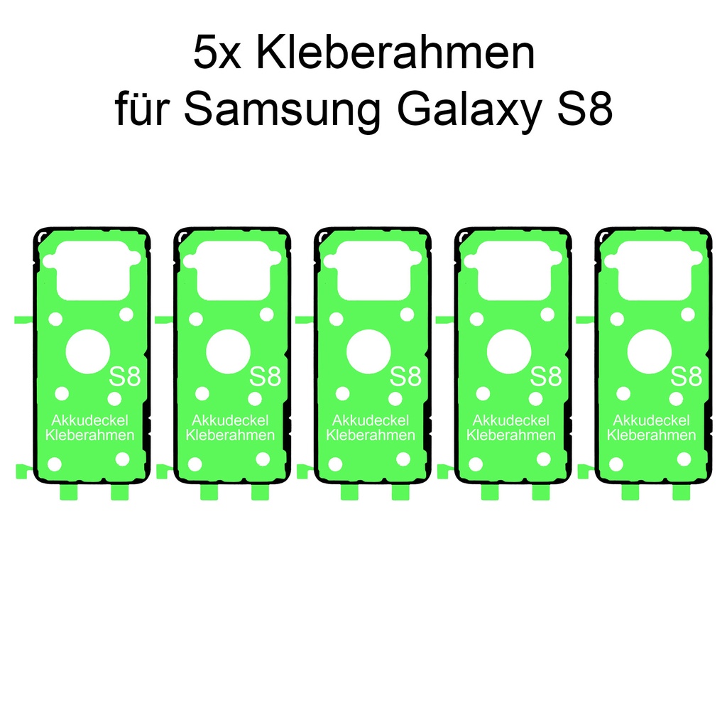 5x Samsung Galaxy S8 Rahmen Kleber Klebepad Adhesive Kleberahmen Rahmenkleber