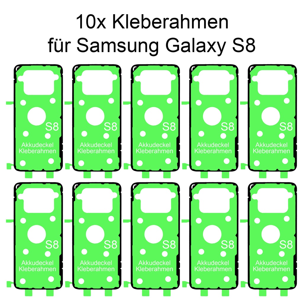 10x Samsung Galaxy S8 Rahmen Kleber Klebepad Adhesive Kleberahmen Rahmenkleber