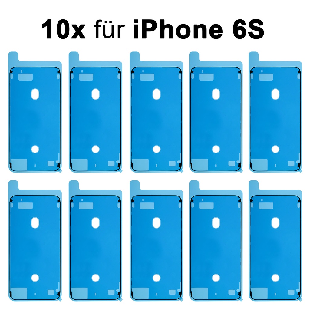 10x iPhone 6S Rahmen Display Kleber Klebepad Adhesive Glue Schwarz Wasser Dichtung Kleberahmen