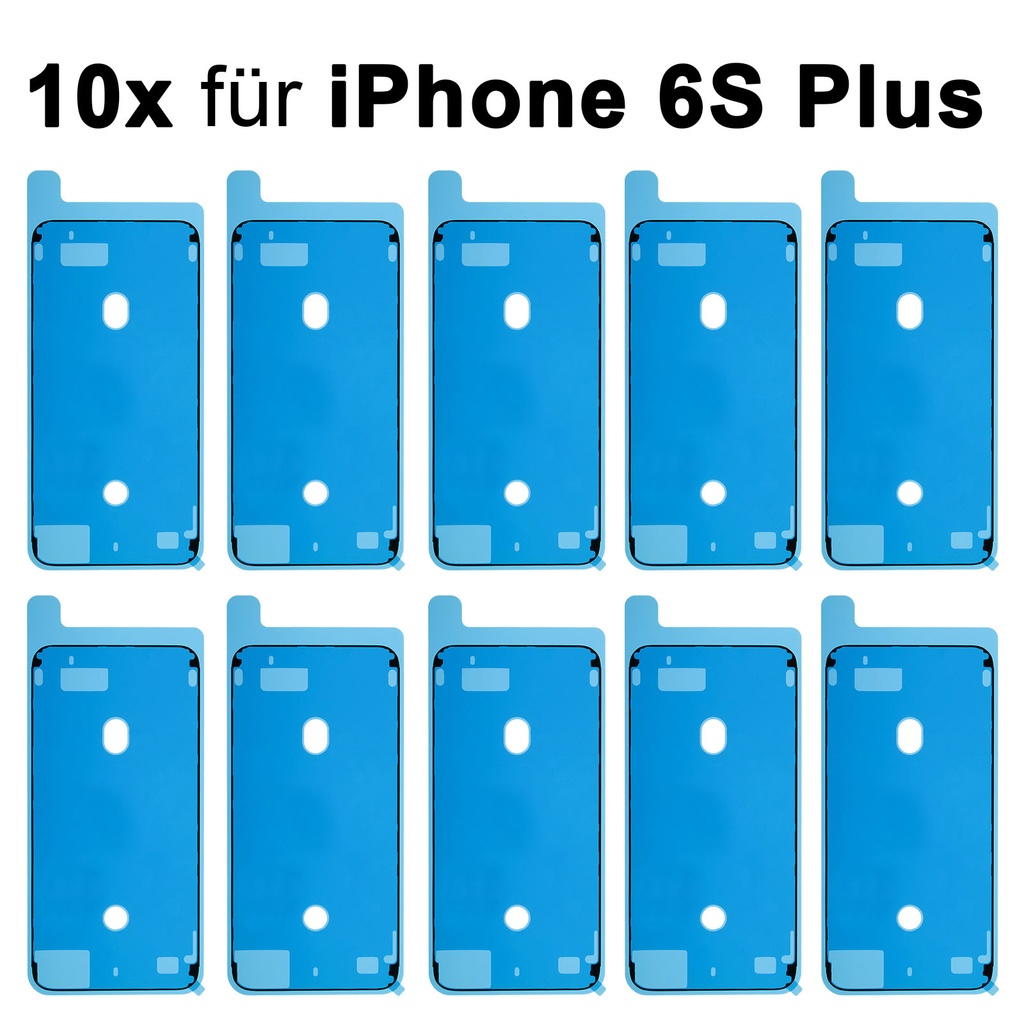 10x iPhone 6S Plus Rahmen Display Kleber Klebepad Adhesive Glue Schwarz Wasser Dichtung Kleberahmen