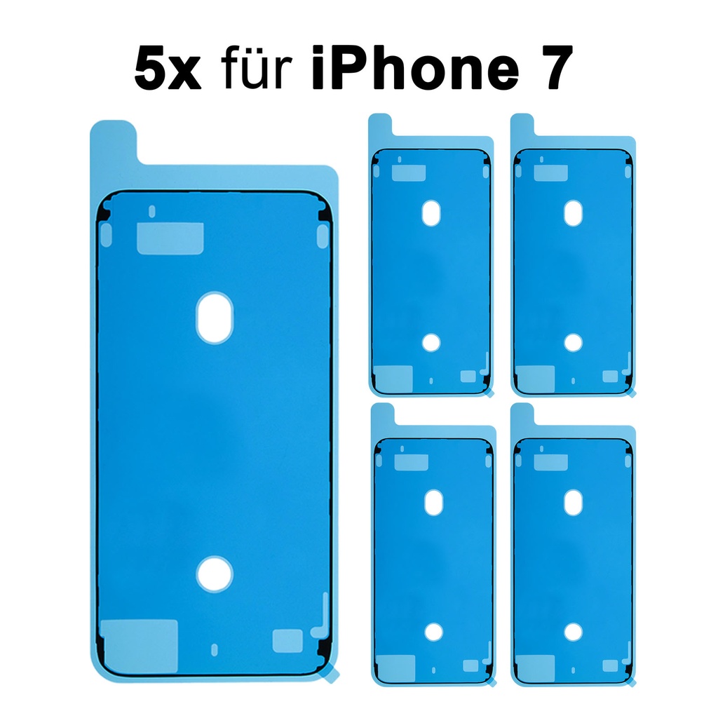 5x iPhone 7 Rahmen Display Kleber Klebepad Adhesive Glue Schwarz Wasser Dichtung Kleberahmen