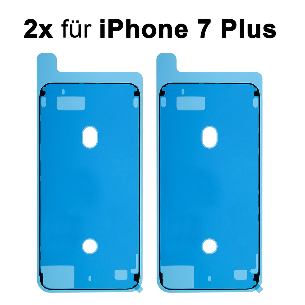 2x iPhone 7  Plus Rahmen Display Kleber Klebepad Adhesive Glue Schwarz Wasser Dichtung Kleberahmen