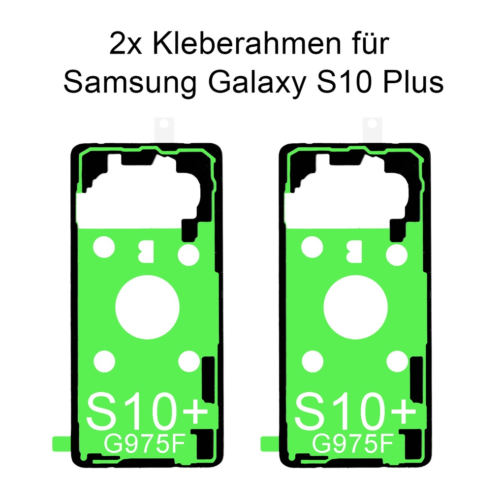 2x Samsung Galaxy S10 Plus G975F Kleberahmen Kleber Klebepad Adhesive Wasser Dichtung Rahmenkleber