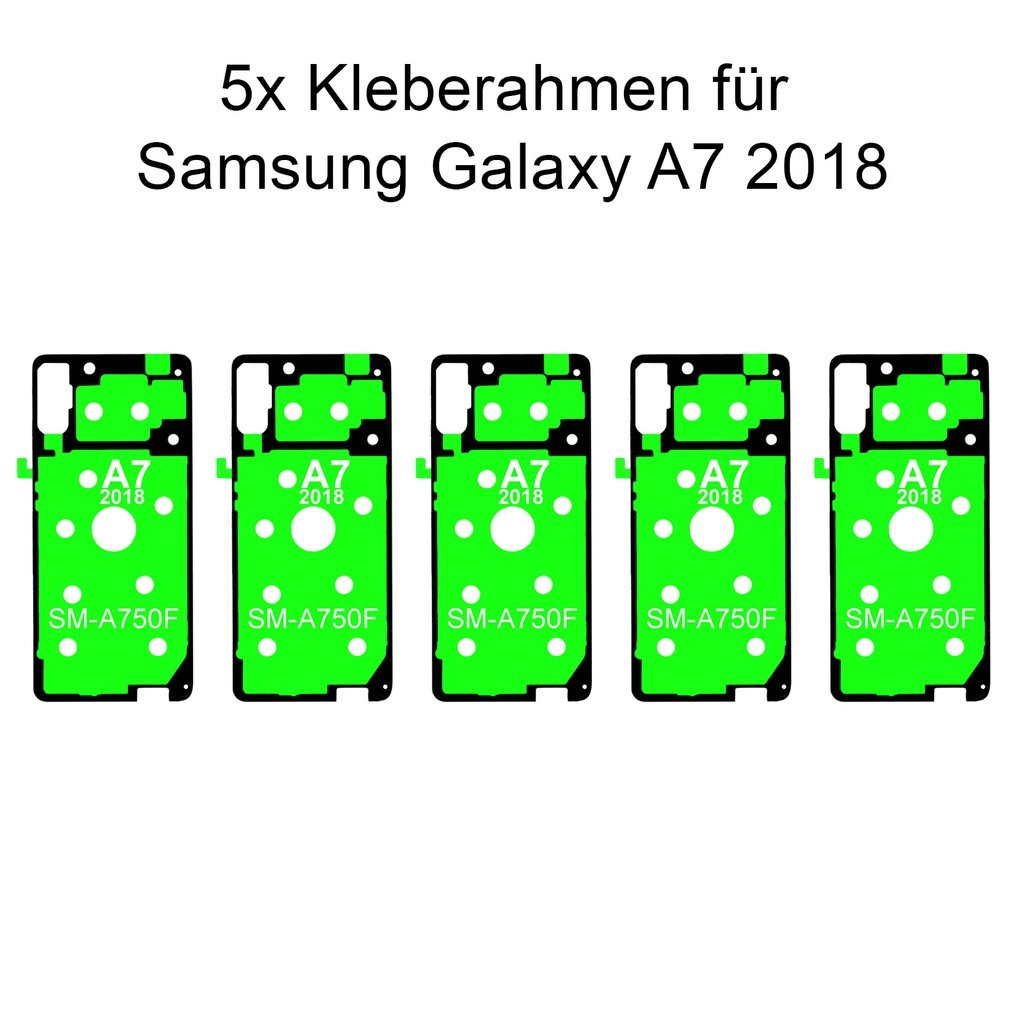 5x Samsung Galaxy A7 2018 SM-A750F Rahmen Kleber Klebepad Adhesive Wasser Dichtung Kleberahmen Rahmenkleber