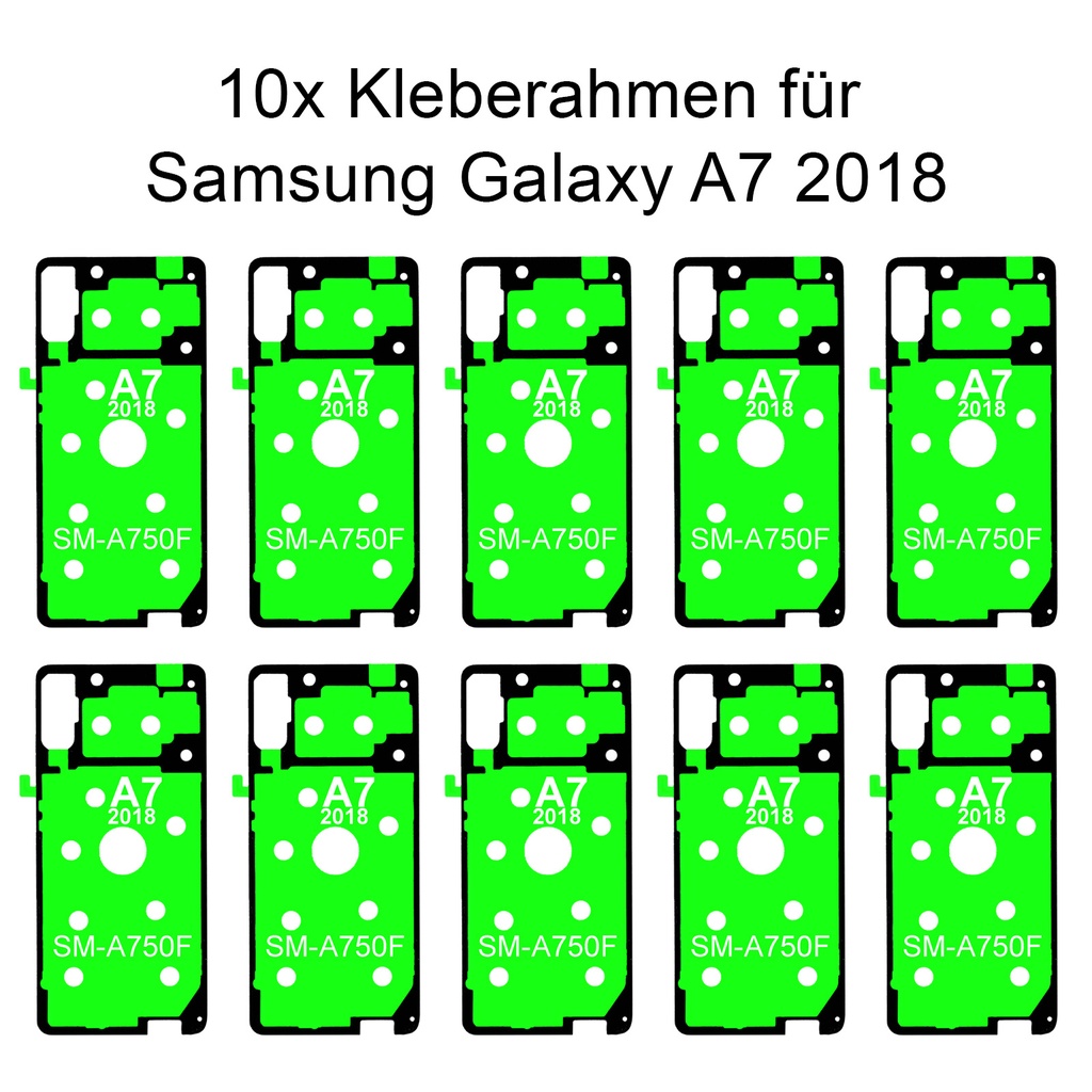 10x Samsung Galaxy A7 2018 SM-A750F Rahmen Kleber Klebepad Adhesive Wasser Dichtung Kleberahmen Rahmenkleber