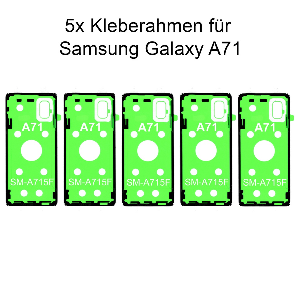 5x Samsung Galaxy A71 SM-A715F Rahmen Kleber Klebepad Adhesive Wasser Dichtung Kleberahmen Rahmenkleber