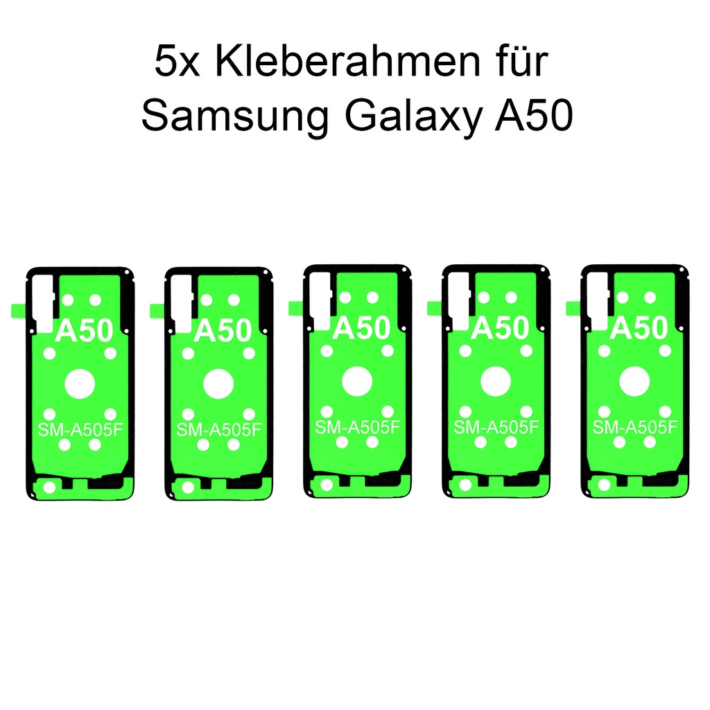 5x Samsung Galaxy A50 SM-505F Rahmen Kleber Klebepad Adhesive Wasser Dichtung Kleberahmen Rahmenkleber
