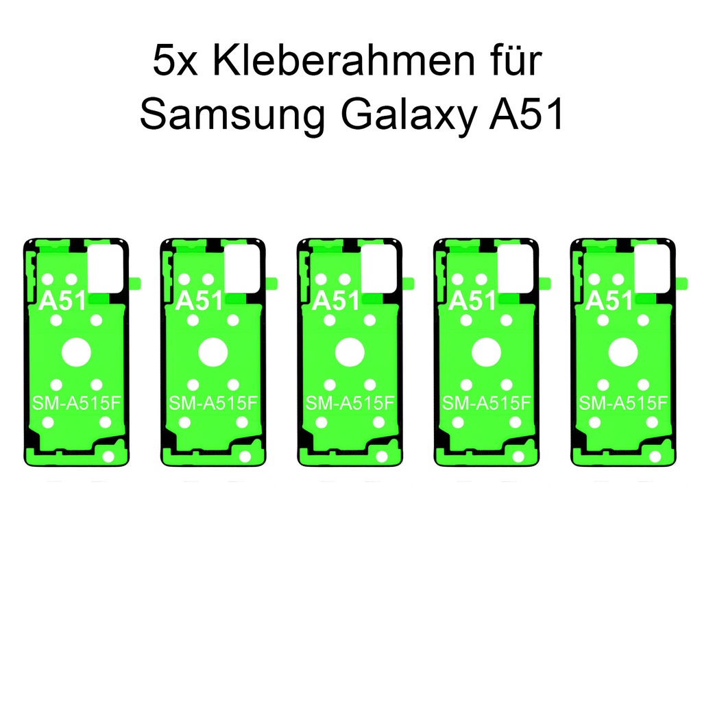 5x Samsung Galaxy A51 SM-515F Rahmen Kleber Klebepad Adhesive Wasser Dichtung Kleberahmen Rahmenkleber