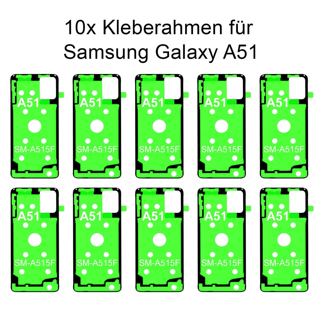 10x Samsung Galaxy A51 SM-515F Rahmen Kleber Klebepad Adhesive Wasser Dichtung Kleberahmen Rahmenkleber