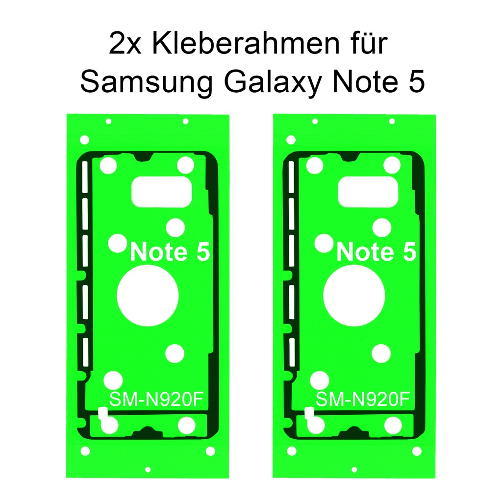 2x Samsung Galaxy Note 5 SM-N920F Rahmen Kleber Klebepad Adhesive Wasser Dichtung Kleberahmen Rahmenkleber