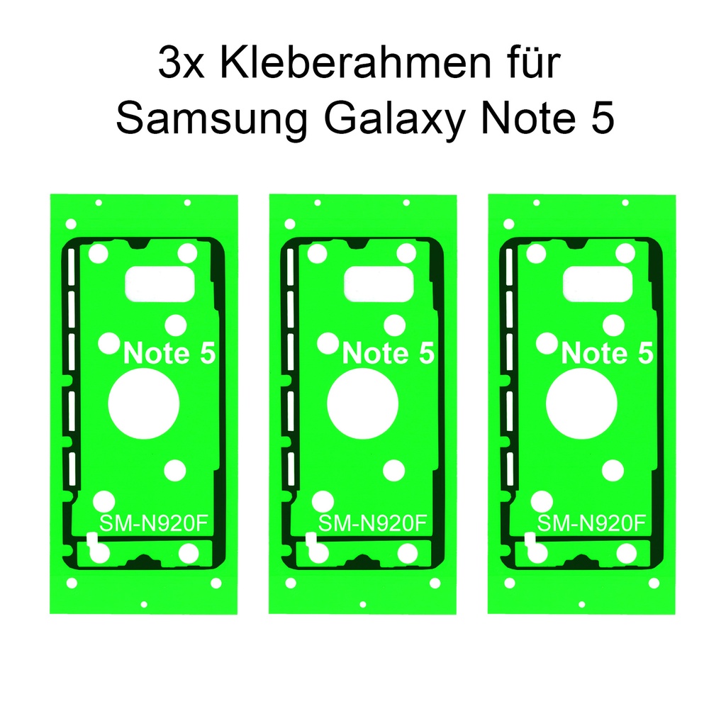 3x Samsung Galaxy Note 5 SM-N920F Rahmen Kleber Klebepad Adhesive Wasser Dichtung Kleberahmen Rahmenkleber