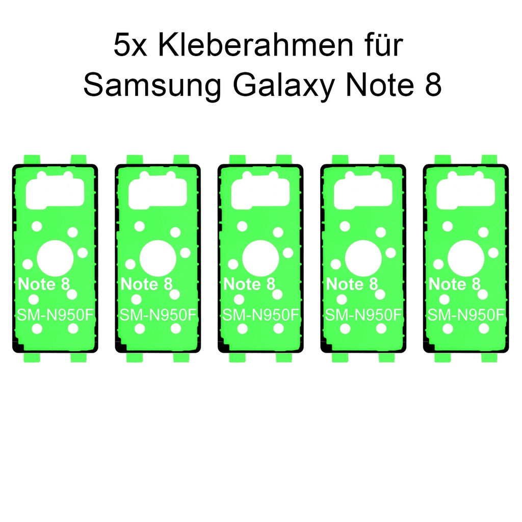 5x Samsung Galaxy Note 8 SM-N950F Rahmen Kleber Klebepad Adhesive Wasser Dichtung Kleberahmen Rahmenkleber