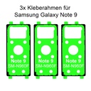 3x Samsung Galaxy Note 9 SM-N960F Rahmen Kleber Klebepad Adhesive Wasser Dichtung Kleberahmen Rahmenkleber