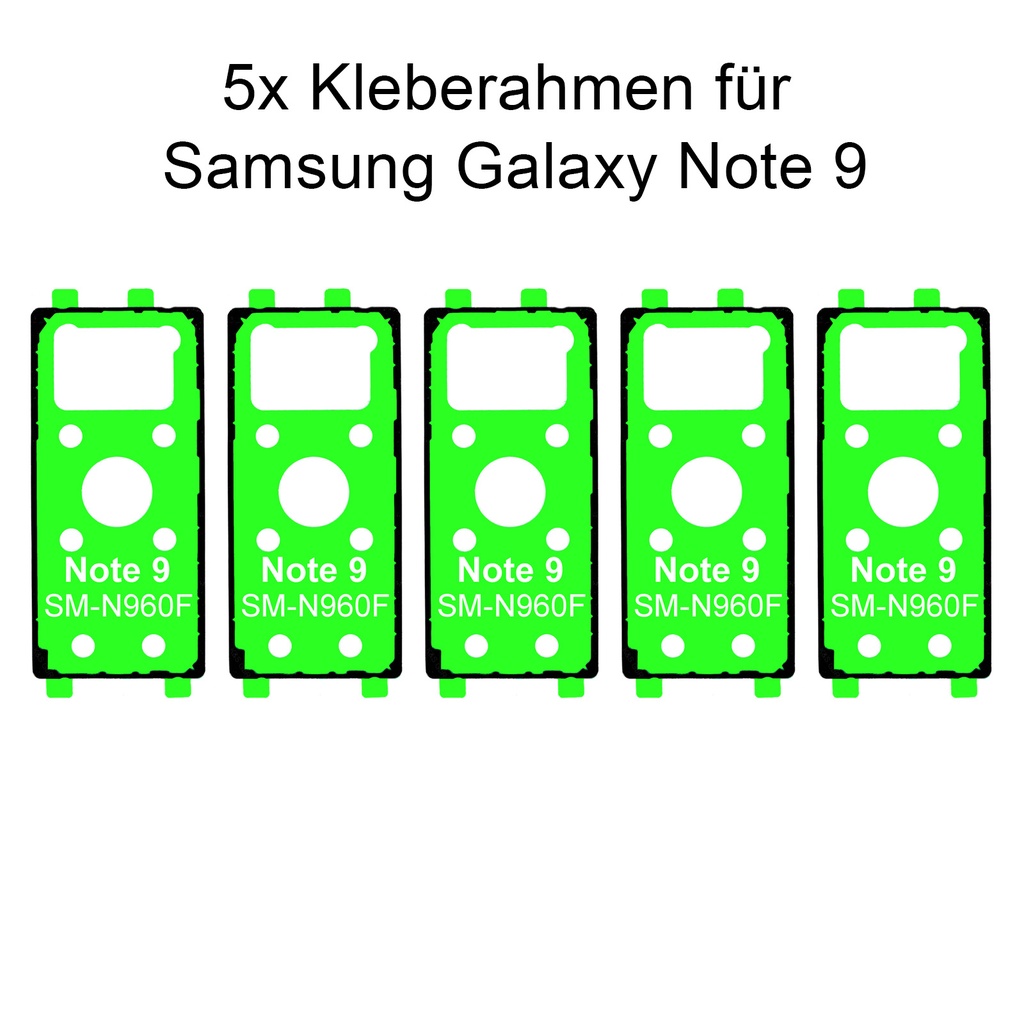 5x Samsung Galaxy Note 9 SM-N960F Rahmen Kleber Klebepad Adhesive Wasser Dichtung Kleberahmen Rahmenkleber