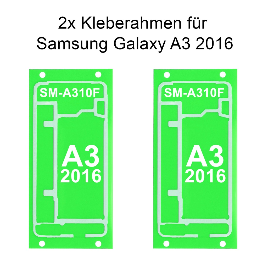 2x Samsung Galaxy A3 2016 SM-A310 Rahmen Kleber Klebepad Adhesive Wasser Dichtung Kleberahmen Rahmenkleber