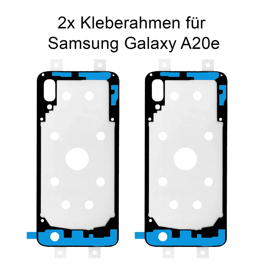 2x Samsung Galaxy A20e 2019 SM-A202 Rahmen Kleber Klebepad Wasser Dichtung Kleberahmen Rahmenkleber