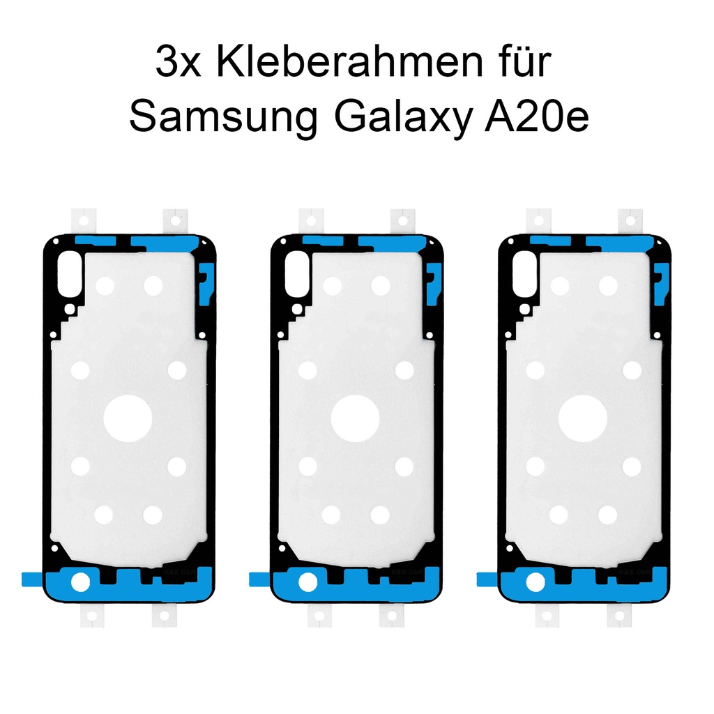 3x Samsung Galaxy A20e 2019 SM-A202 Rahmen Kleber Klebepad Wasser Dichtung Kleberahmen Rahmenkleber