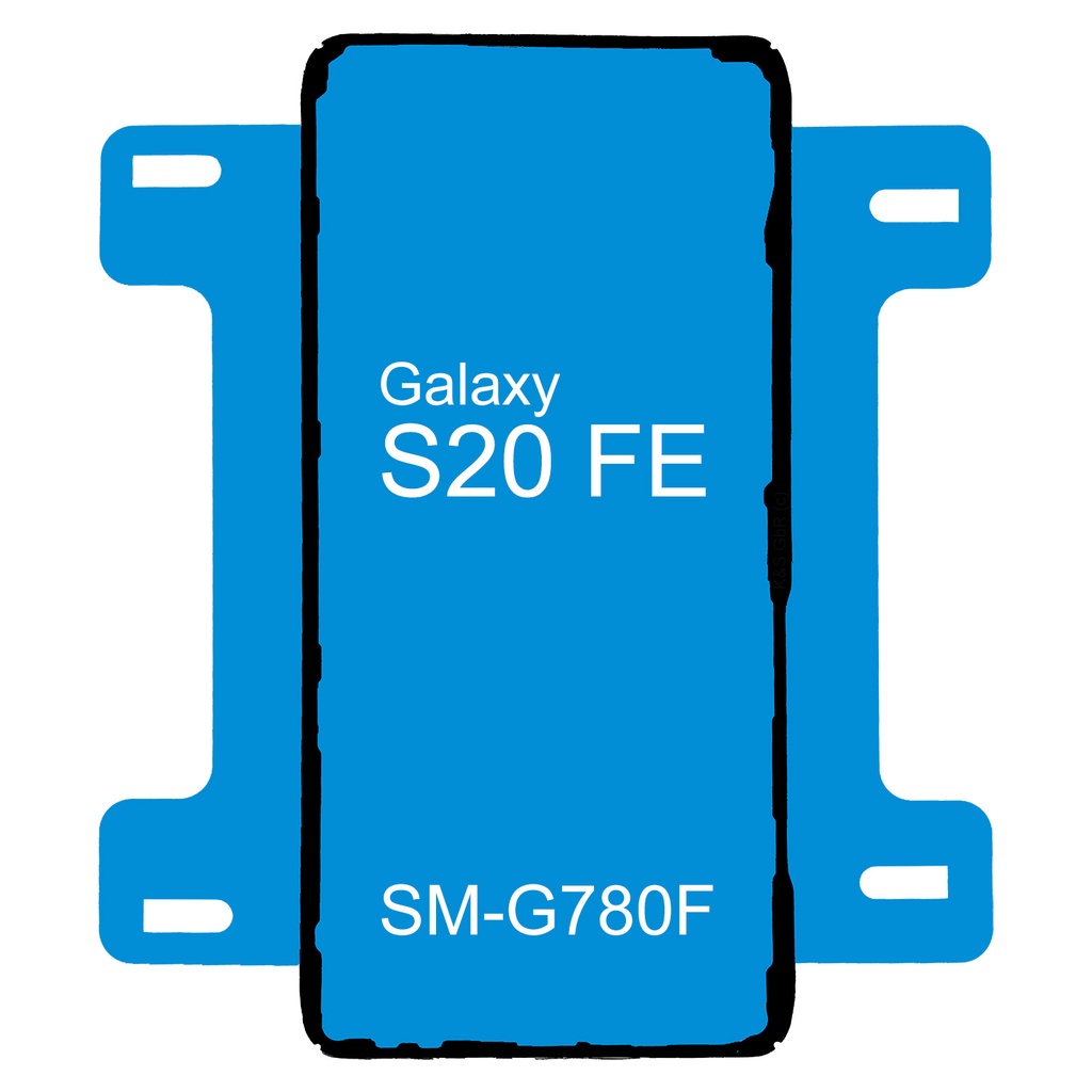 3x Samsung Galaxy S20 FE SM-G780F / SM-G781F Rahmen Kleber Klebepad Adhesive Wasser Dichtung Kleberahmen Rahmenkleber