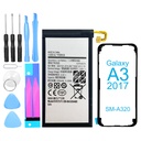 Akku kompatibel zu Samsung Galaxy A3 (2017) SM-A320F ersetzt EB-BA320ABE 2350mAh + Werkzeugset