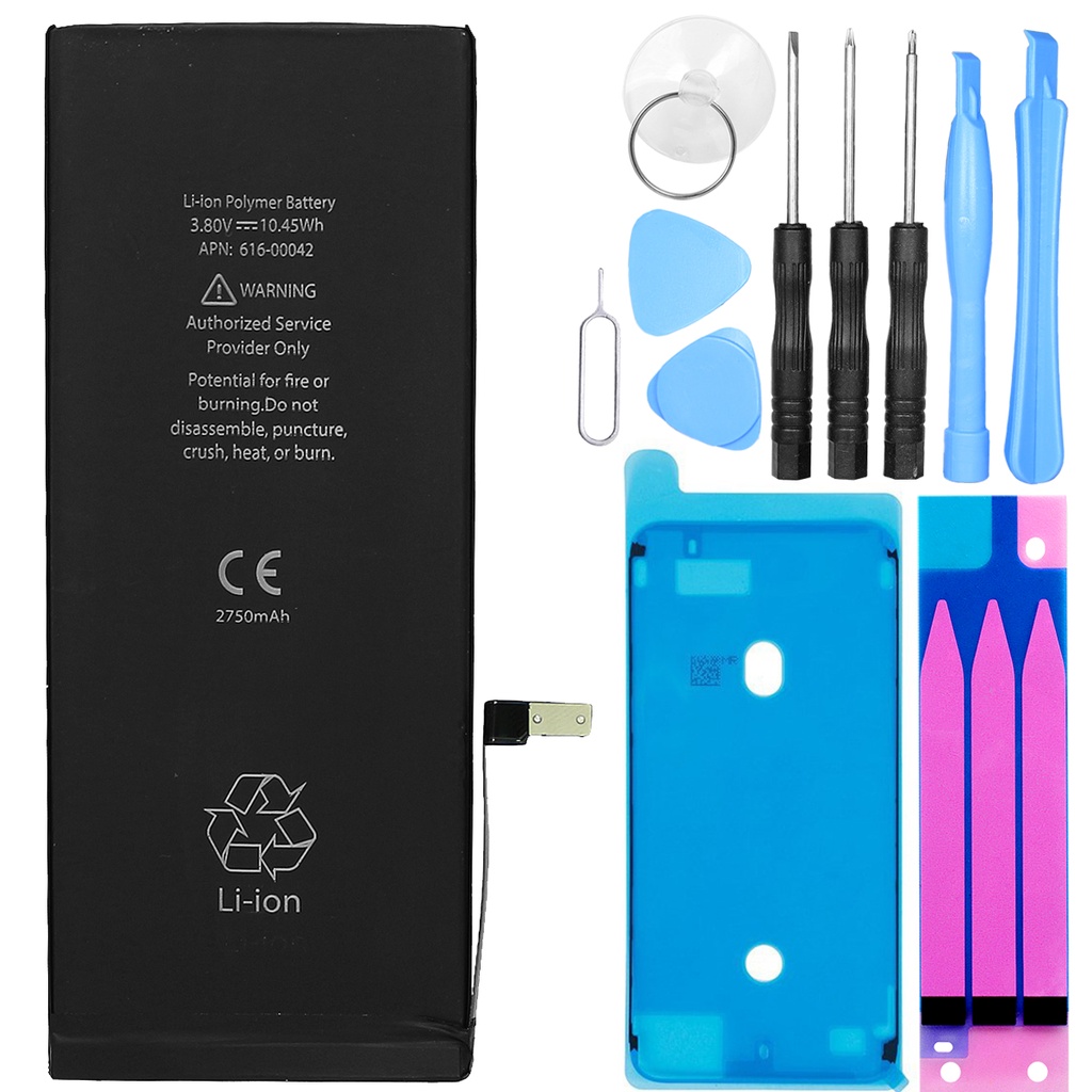 [DNG-0-2019] Ersatzakku Akku Apple iPhone 6S Plus Li-Ion - Ersetzt APN 616-00042 + Handy Werkzeug Set