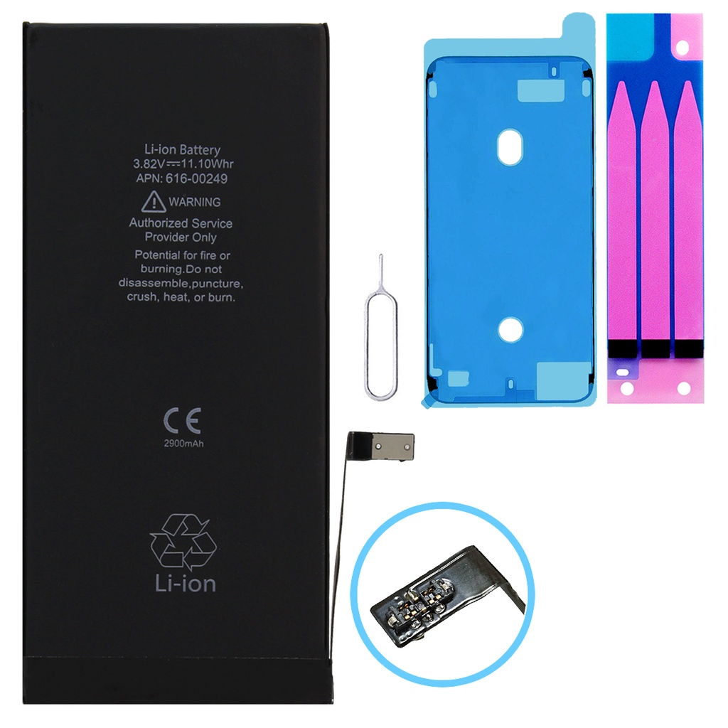 [DNG-0-2025] Ersatzakku für Apple iPhone 7 Plus / 7P Akku Li-Ion - Ersetzt APN 616-00249 + Klebestreifen + Kleberahmen