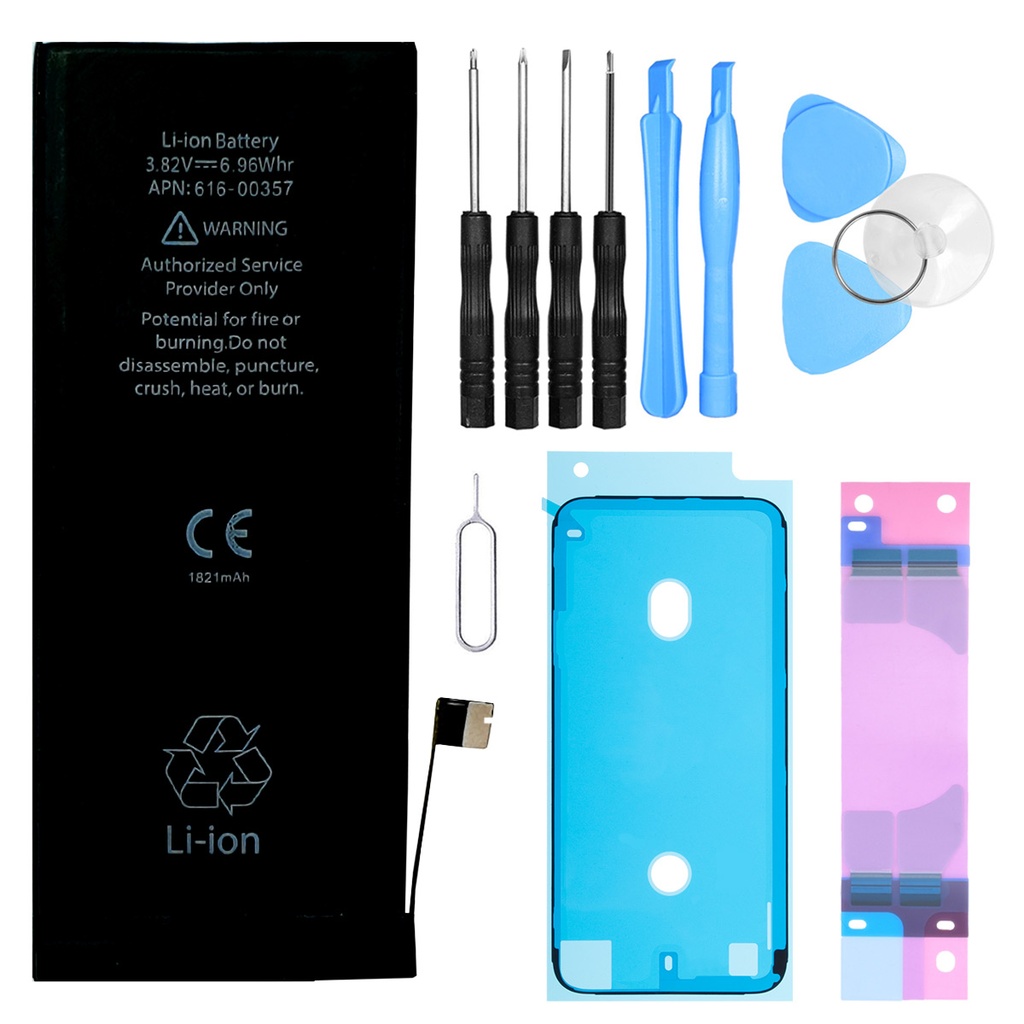 [DNG-0-2051] Ersatzakku Apple iPhone 8 / 8G Akku Li-Ion - Ersetzt APN 616-00361 + Werkzeugset + Klebestreifen + Kleberahmen