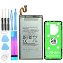 Ersatzakku Akku für Samsung Galaxy S9 Plus SM-G965 EB-BG965ABE + Werkzeugset + Kleberahmen