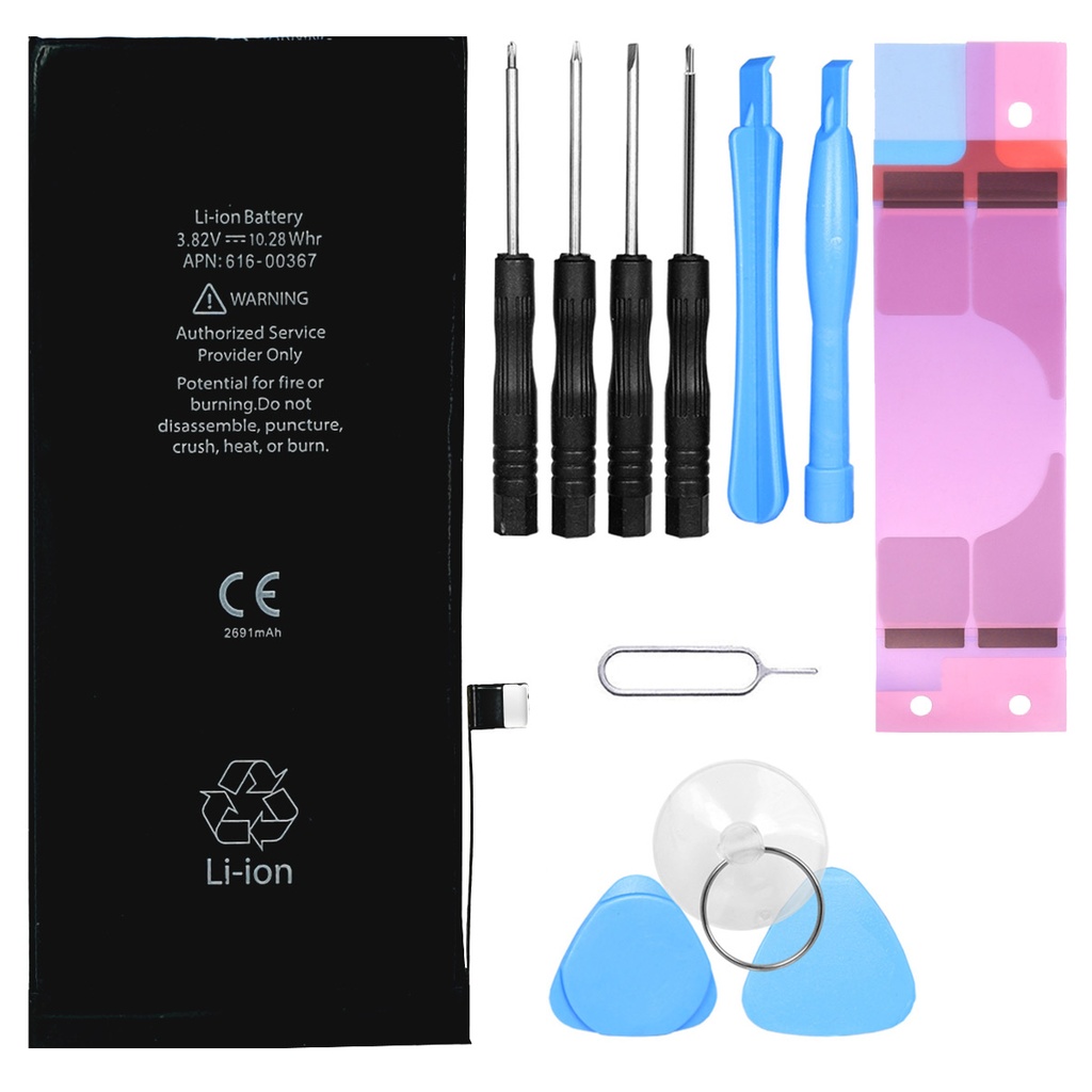 [DNG-0-2076] Ersatzakku Apple iPhone 8 Plus / 8+ Akku Li-Ion - Ersetzt APN 616-00361 + Werkzeugset + Klebestreifen