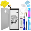 Ersatzakku Akku für Samsung Galaxy S7 Edge SM-G935F EB-BG935ABE + Akkudeckel Silber + Werkzeug Set / Umbau Kit
