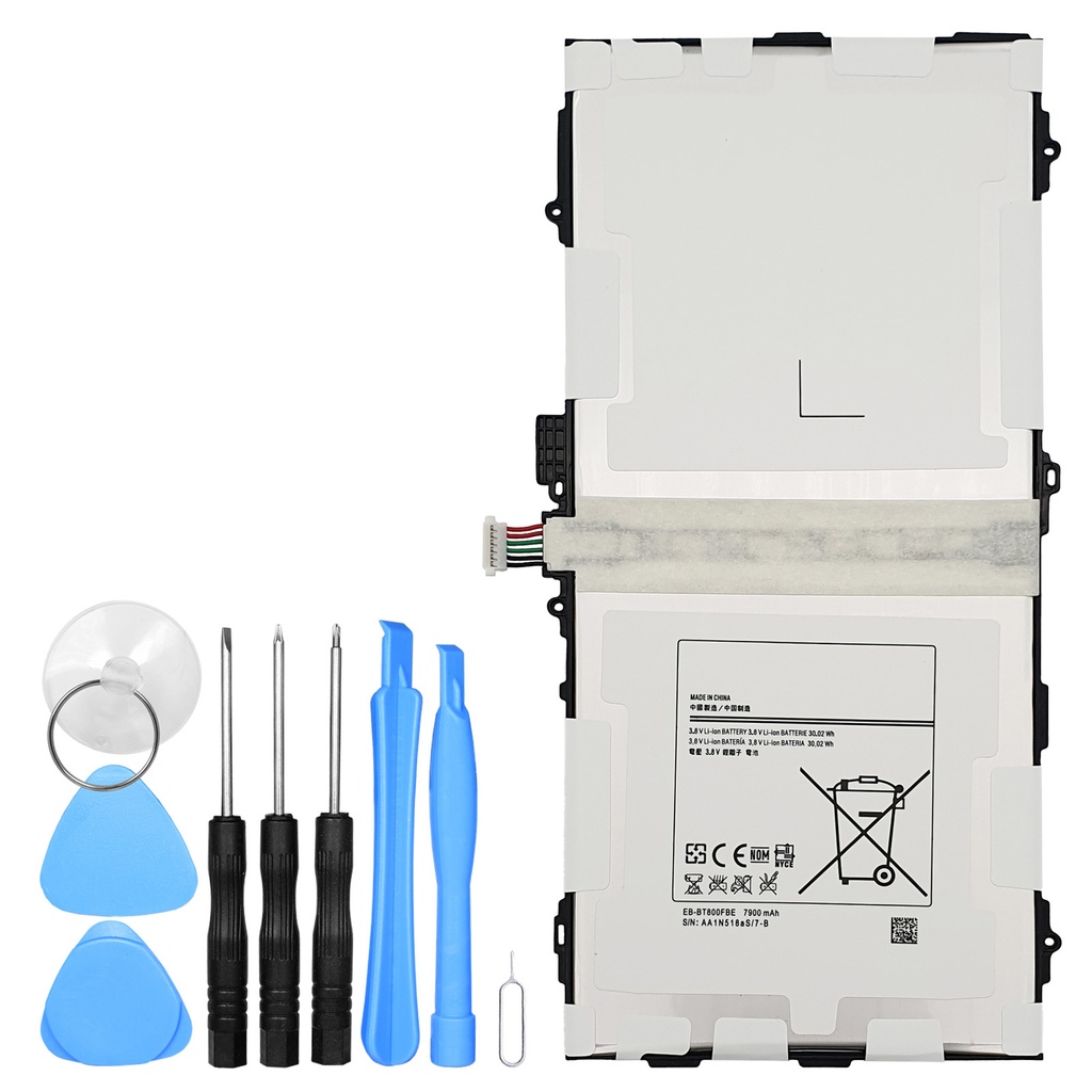 [DNG-0-2137] Akku ersetzt Samsung Galaxy Tab S 10.5 SM-T800 WiFi T801 LTE T805 T807 EB-BT800FBU + Werkzeugset
