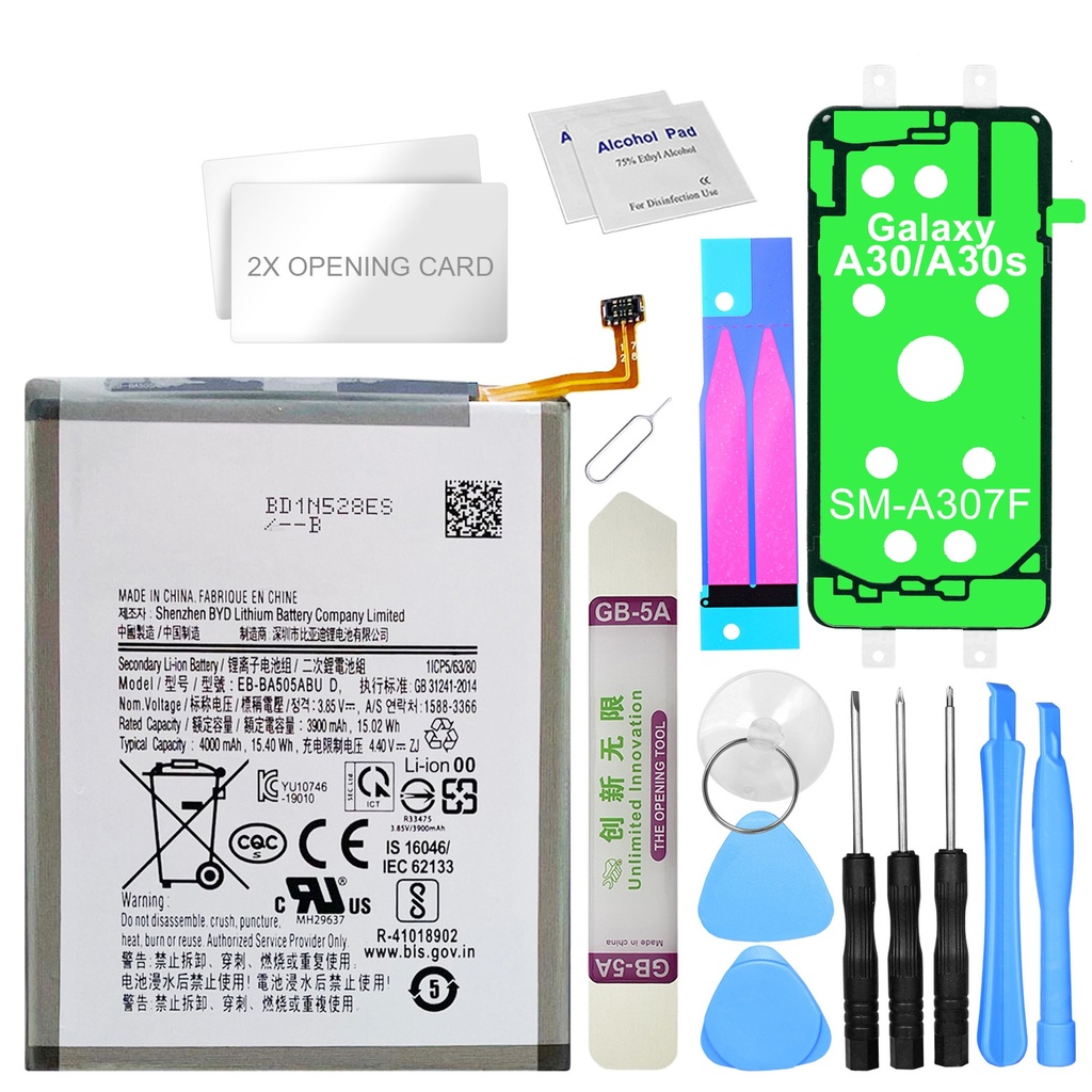 [DNG-0-2143] Akku ersetzt Samsung EB-BA505ABU kompatibel zu Samsung Galaxy A30s SM-A505F + Werkzeugset