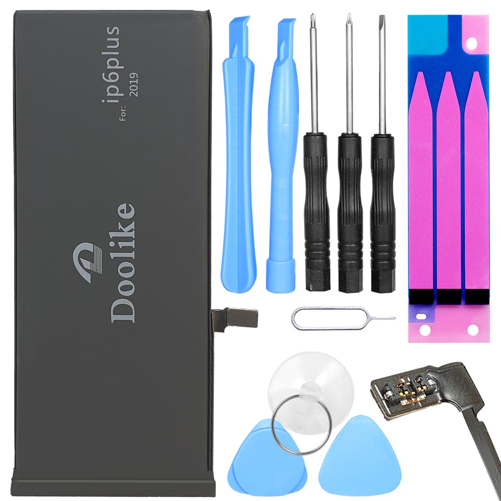 Akku iPhone 6 Plus Ersatzakku High Power Li-Polymer mit 0 Cycle + Werkzeugset und Klebestreifen