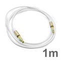 AUX Audio Kabel 1m 3,5mm Weiß Klinkenstecker für Stereo MP3 iPhone iPod Auto