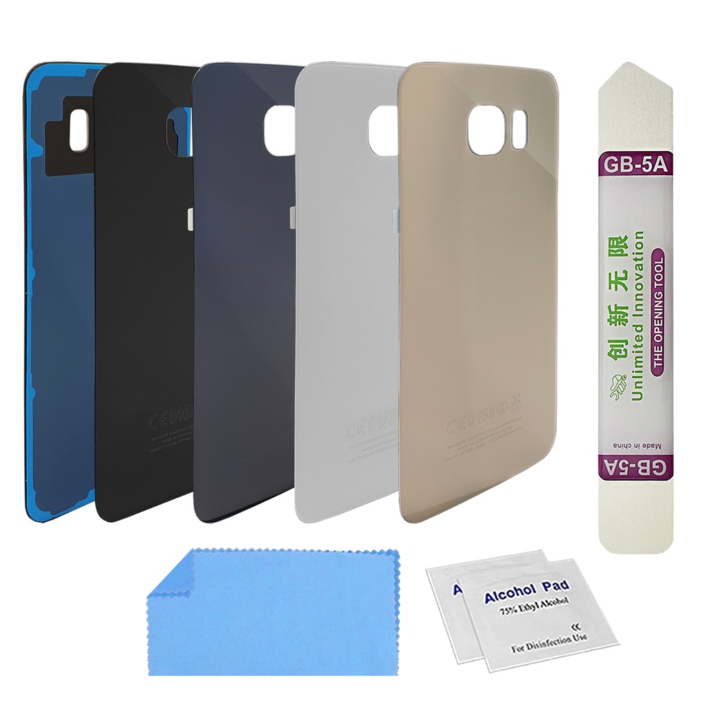 Backcover Akkudeckel Galaxy S6 G920 Dunkelblau Schwarz Weiß Gold mit Werkzeug