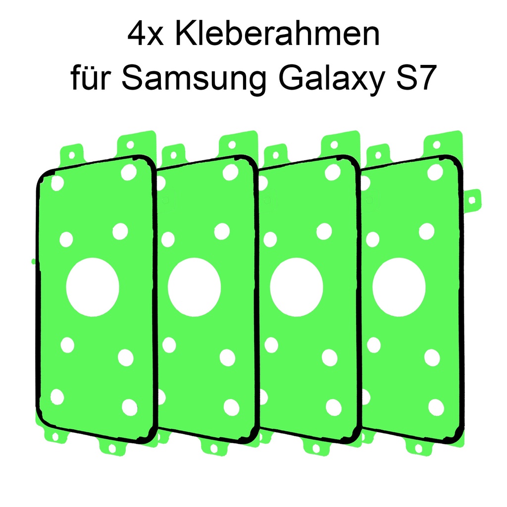 4x Samsung Galaxy S7 Rahmen Display Kleber Klebepad Adhesive Wasser Dichtung Kleberahmen Rahmenkleber
