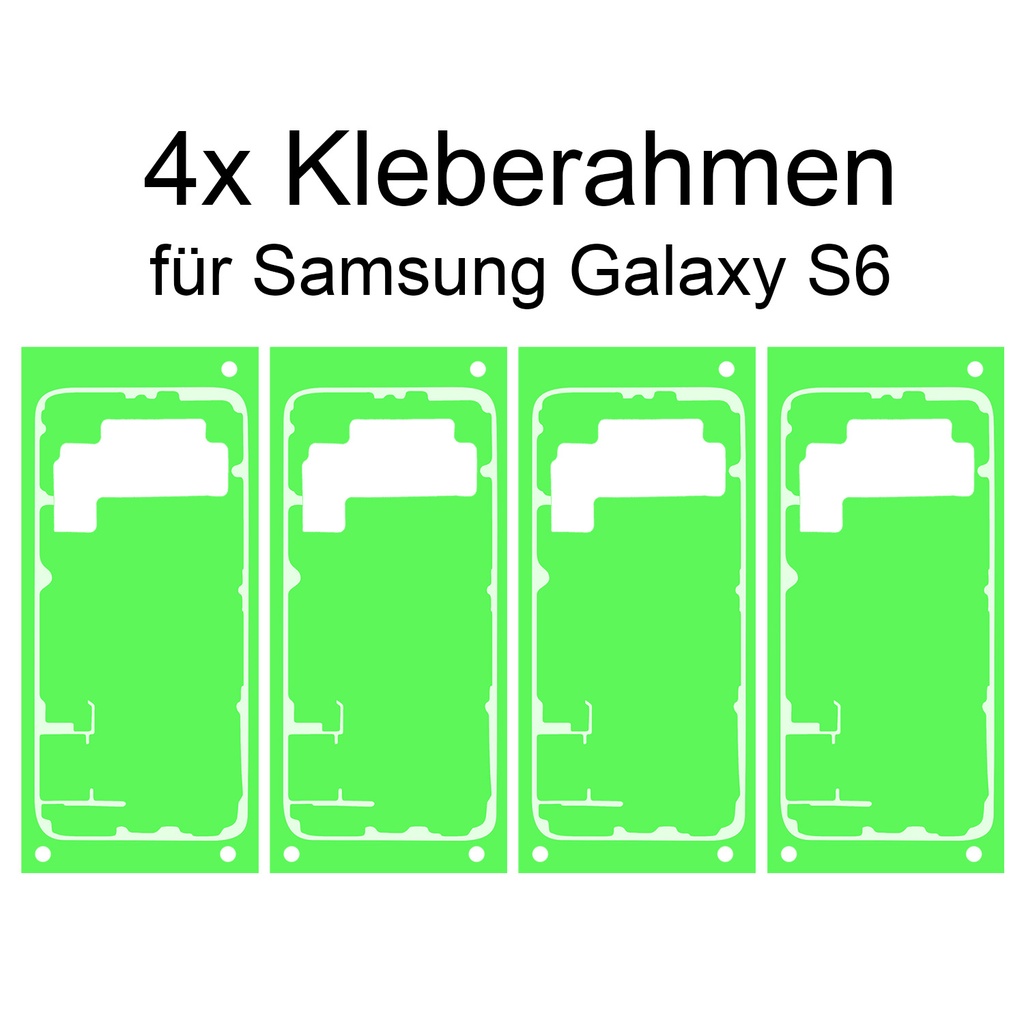 4x Samsung Galaxy S6 Rahmen Display Kleber Klebepad Adhesive Wasser Dichtung Kleberahmen Rahmenkleber