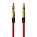 AUX Audio Kabel 1m 3,5mm Rot Klinkenstecker für Stereo MP3 iPhone iPod Auto