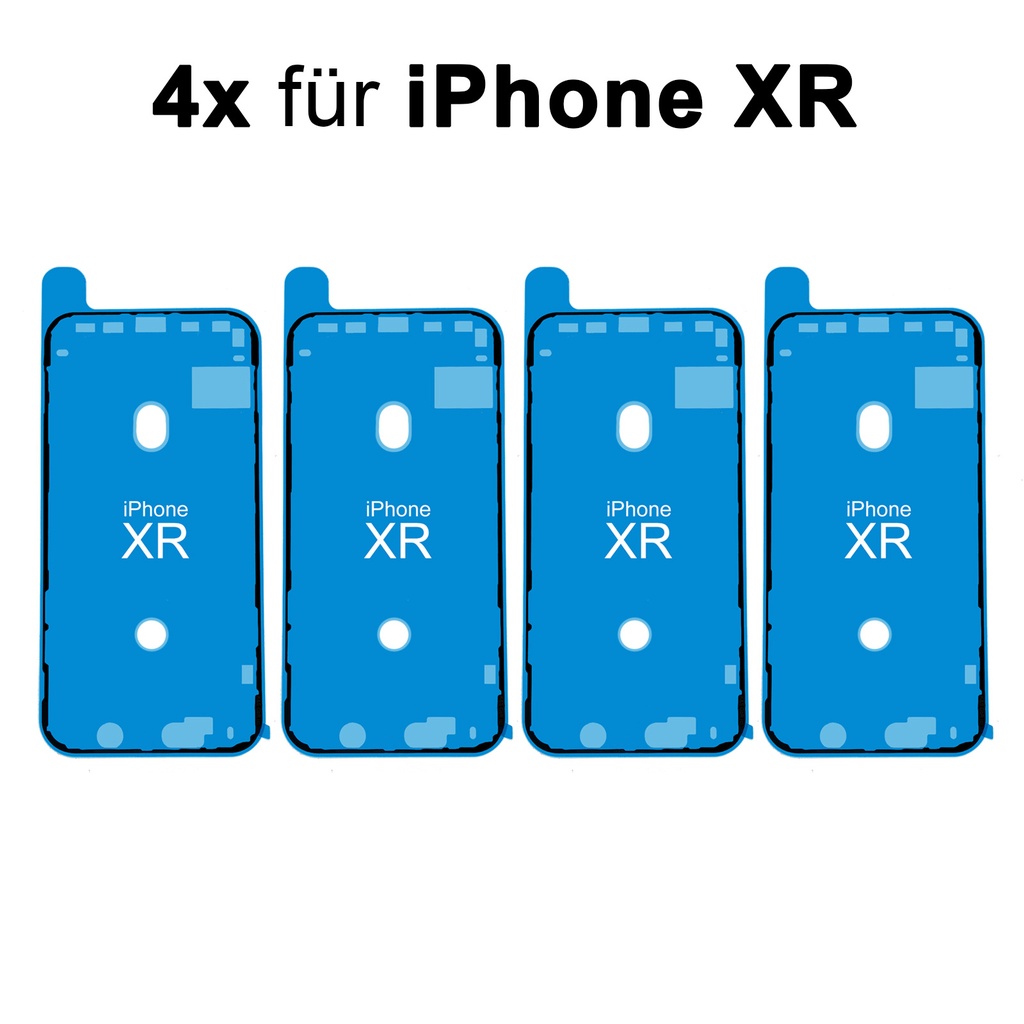 4x iPhone XR Rahmen Display LCD Kleber Klebepad Adhesive Wasser Dichtung Kleberahmen Rahmenkleber Schwarz