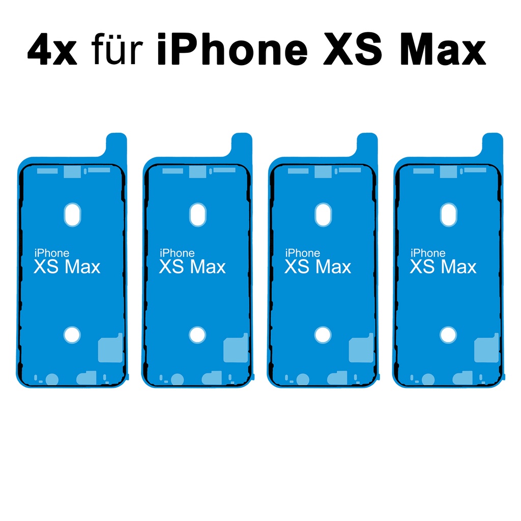 4x iPhone XS Max Rahmen Display LCD Kleber Klebepad Adhesive Wasser Dichtung Kleberahmen Rahmenkleber Schwarz