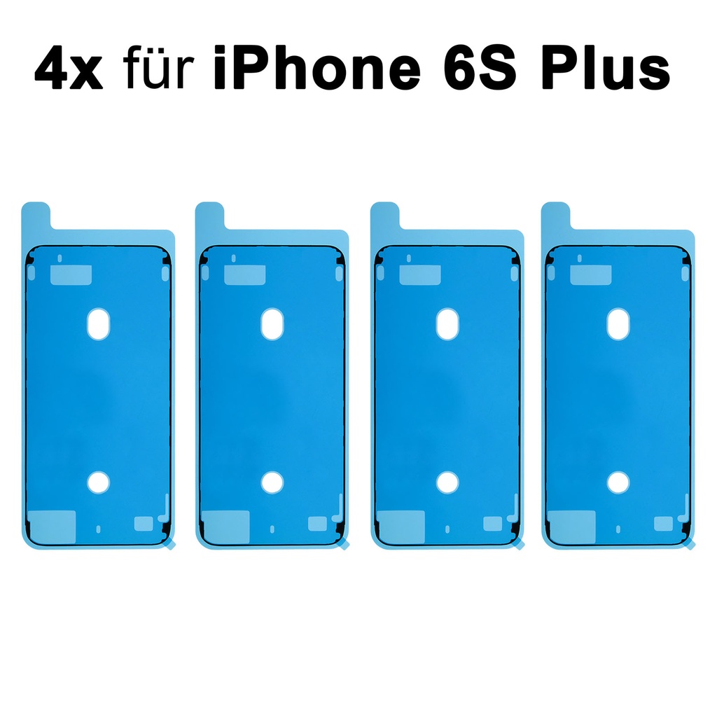 4x iPhone 6S Plus Rahmen Display Kleber Klebepad Adhesive Glue Schwarz Wasser Dichtung Kleberahmen