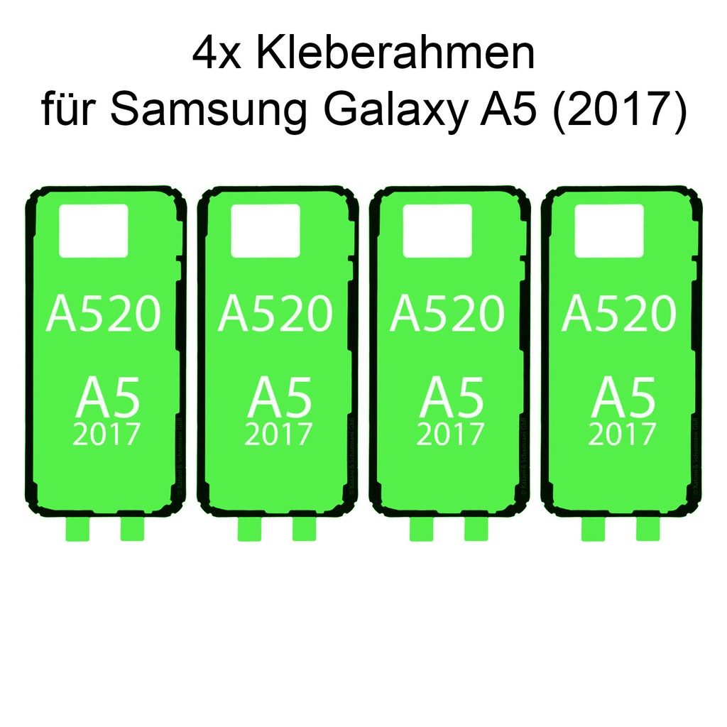 4x Samsung Galaxy A5 (2017) A520 Rahmen Klebepad Adhesive Kleberahmen Rahmenkleber
