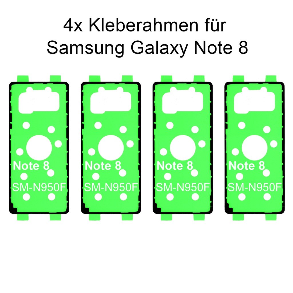 4x Samsung Galaxy Note 8 SM-N950F Rahmen Kleber Klebepad Adhesive Wasser Dichtung Kleberahmen Rahmenkleber